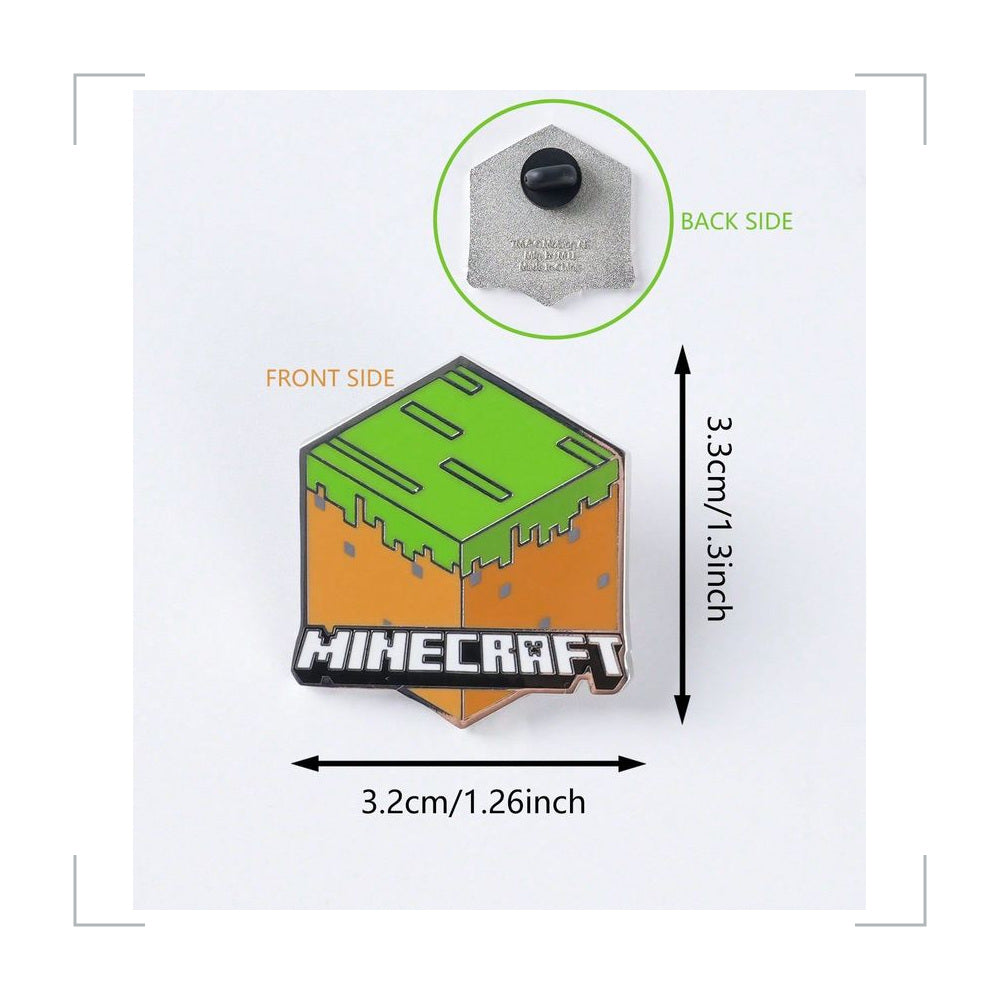 [BG_UNKNOWN] Minecraft Zinc Alloy Brooch Pin 2