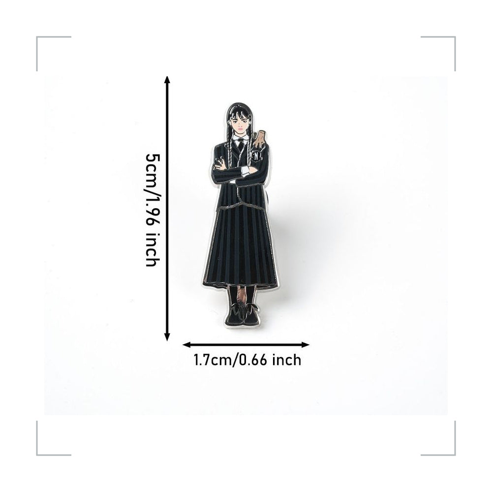 [BG_UNKNOWN] Wednesday Zinc Alloy Pin 2