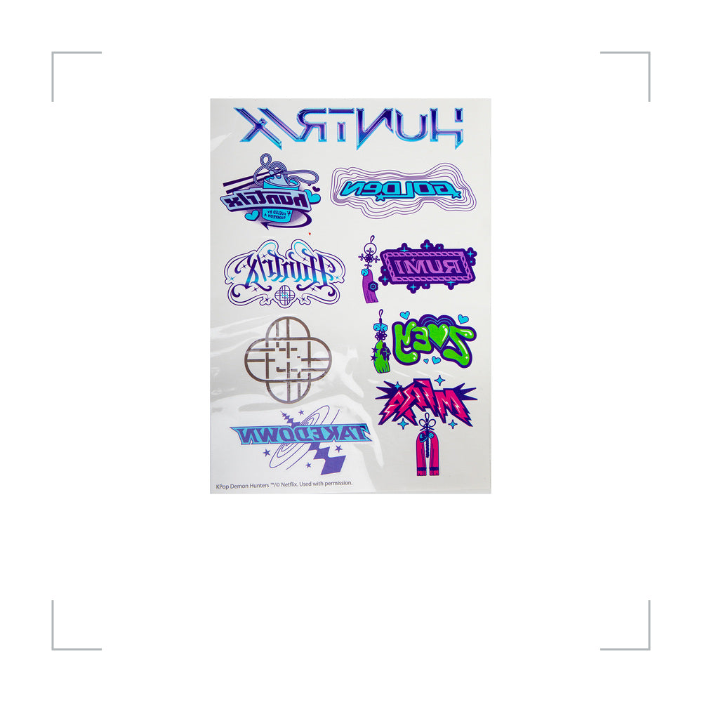 [BG_UNKNOWN] Kpop Demon Hunters Tattoo Stickers 4