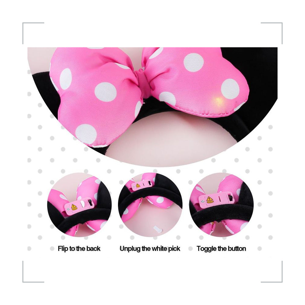 [BG_UNKNOWN] Disney Mickey Mouse Light-Up Headband - Pink 4