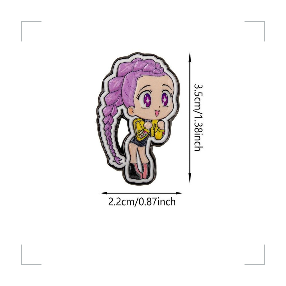 [BG_UNKNOWN] Kpop Demon Hunters Zinc Alloy Pin 4