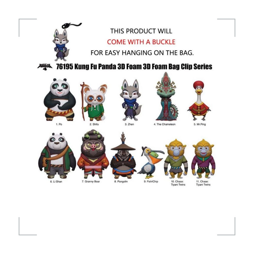 [BG_UNKNOWN] Kung Fu Panda PVC Blind Bag Keychain 4