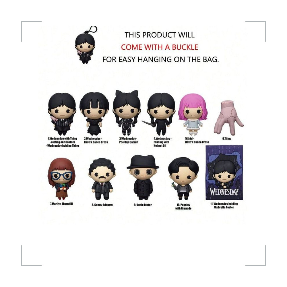 [BG_UNKNOWN] Wednesday PVC Blind Bag Keychain 5