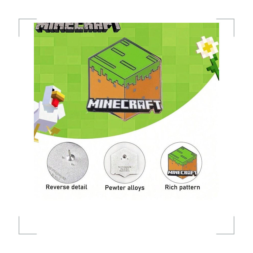 [BG_UNKNOWN] Minecraft Zinc Alloy Brooch Pin 5